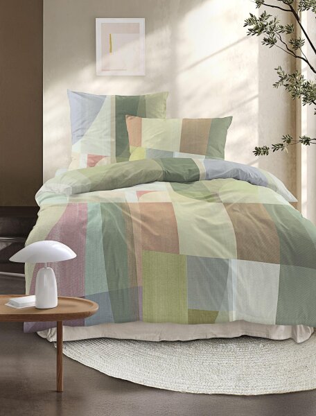 Irisette Lyocell-Satin Bettwäsche Set Lotus 8592 1 Deckenbezug 140x200 cm + 1 Kissenbezug 90x70 cm grün
