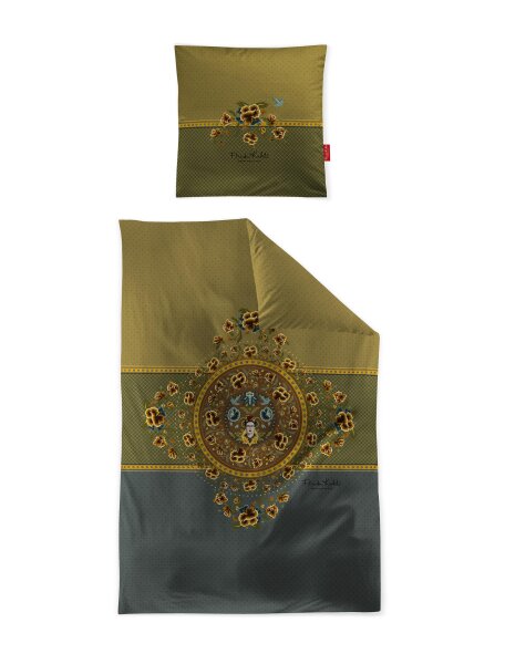 Irisette Mako-Satin Bettwäsche Set Playa 8536 1 Deckenbezug 155x220 cm + 1 Kissenbezug 80x80 cm grün