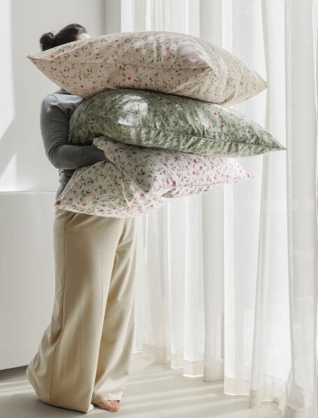 Irisette Mako-Satin Bettwäsche Set Tokio 8567 1 Deckenbezug 155x220 cm + 1 Kissenbezug 80x80 cm grün