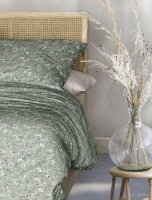 Irisette Mako-Satin Bettwäsche Set Tokio 8567 1 Deckenbezug 155x220 cm + 1 Kissenbezug 80x80 cm grün