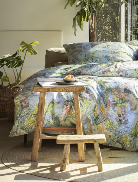 Irisette Mako-Satin Bettwäsche Set Tokio 8598 1 Deckenbezug 135x200 cm + 1 Kissenbezug 80x80 cm blau