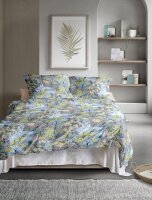 Irisette Mako-Satin Bettwäsche Set Tokio 8598 1 Deckenbezug 140x200 cm + 1 Kissenbezug 90x70 cm blau