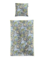 Irisette Mako-Satin Bettwäsche Set Tokio 8598 1 Deckenbezug 140x200 cm + 1 Kissenbezug 90x70 cm blau