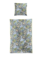 Irisette Mako-Satin Bettwäsche Set Tokio 8598 1 Deckenbezug 155x220 cm + 1 Kissenbezug 80x80 cm blau