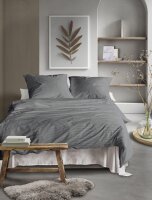 Irisette Mako-Satin Bettwäsche Set Tokio 8607 1 Deckenbezug 135x200 cm + 1 Kissenbezug 80x80 cm grau