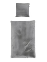 Irisette Mako-Satin Bettwäsche Set Tokio 8607 1 Deckenbezug 155x200 cm + 1 Kissenbezug 80x80 cm grau
