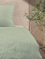 Irisette Mako-Satin Bettwäsche Set Tokio 8607 1 Deckenbezug 140x200 cm + 1 Kissenbezug 90x70 cm grün