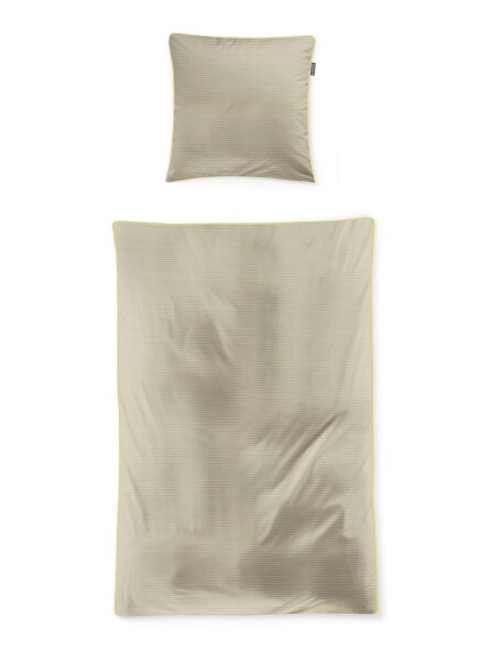 Irisette Mako-Satin Bettwäsche Set Tokio 8607 1 Deckenbezug 135x200 cm + 1 Kissenbezug 80x80 cm gelb