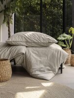 Irisette Mako-Satin Bettwäsche Set Tokio 8607 1 Deckenbezug 155x220 cm + 1 Kissenbezug 80x80 cm natur