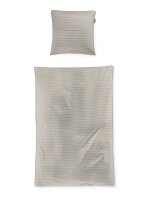 Irisette Mako-Satin Bettwäsche Set Tokio 8607 1 Deckenbezug 155x220 cm + 1 Kissenbezug 80x80 cm natur