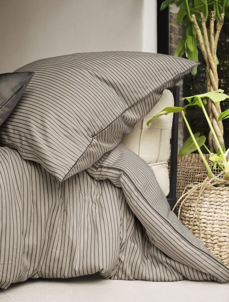 Irisette Mako-Satin Bettwäsche Set Tokio 8607 1 Deckenbezug 155x200 cm + 1 Kissenbezug 80x80 cm natur