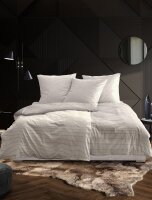 Irisette Mako-Satin Bettwäsche Set Tokio 8607 1 Deckenbezug 155x200 cm + 1 Kissenbezug 80x80 cm natur