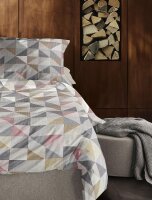 Irisette Mako-Satin Bettwäsche Set Wave 8509 1 Deckenbezug 135x200 cm + 1 Kissenbezug 80x80 cm orange