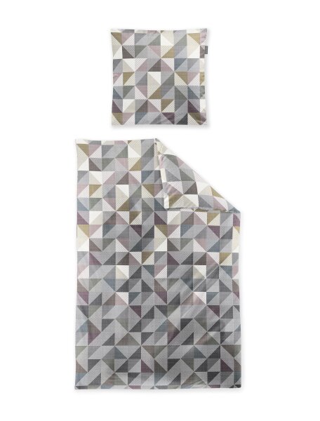 Irisette Mako-Satin Bettwäsche Set Wave 8509 1 Deckenbezug 155x220 cm + 1 Kissenbezug 80x80 cm bunt