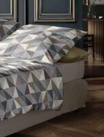Irisette Mako-Satin Bettwäsche Set Wave 8509 1 Deckenbezug 155x220 cm + 1 Kissenbezug 80x80 cm bunt