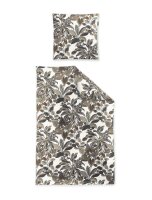 Irisette Mako-Satin Bettwäsche Set Wave 8528 1 Deckenbezug 155x220 cm + 1 Kissenbezug 80x80 cm grau