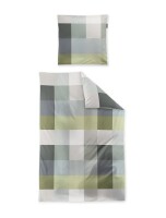 Irisette Mako-Satin Bettwäsche Set Wave 8542 1 Deckenbezug 140x200 cm + 1 Kissenbezug 90x70 cm grün