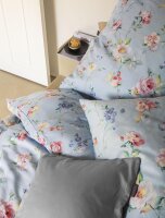 Irisette Mako-Satin Bettwäsche Set Wave 8591 1 Deckenbezug 140x200 cm + 1 Kissenbezug 90x70 cm blau