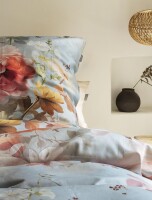 Irisette Mako-Satin Bettwäsche Set Wave 8596 1 Deckenbezug 135x200 cm + 1 Kissenbezug 80x80 cm blau