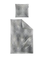 Irisette Mako-Satin Bettwäsche Set Wave 8624 1 Deckenbezug 135x200 cm + 1 Kissenbezug 80x80 cm grau