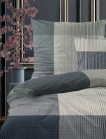 Irisette Mako-Satin Bettwäsche Set Wave 8637 1 Deckenbezug 135x200 cm + 1 Kissenbezug 80x80 cm grün