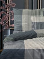 Irisette Mako-Satin Bettwäsche Set Wave 8637 1 Deckenbezug 155x220 cm + 1 Kissenbezug 80x80 cm grün