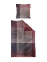 Irisette Mako-Satin Bettwäsche Set Wave 8637 1 Deckenbezug 155x220 cm + 1 Kissenbezug 80x80 cm rot