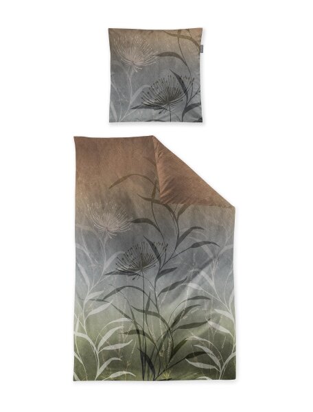 Irisette Mako-Satin Bettwäsche Set Wave 8641 1 Deckenbezug 140x200 cm + 1 Kissenbezug 90x70 cm bunt
