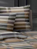 Irisette Mako-Satin Bettwäsche Set Wave 8666 1 Deckenbezug 135x200 cm + 1 Kissenbezug 80x80 cm orange