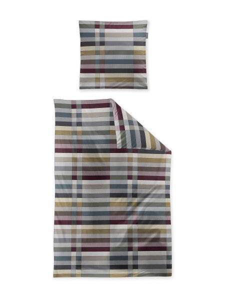 Irisette Mako-Satin Bettwäsche Set Wave 8666 1 Deckenbezug 135x200 cm + 1 Kissenbezug 80x80 cm bunt