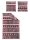 Irisette Mako-Satin Bettwäsche Set Wave 8761 1 Deckenbezug 135x200 cm + 1 Kissenbezug 80x80 cm rot