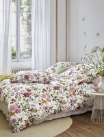 Irisette Mako-Satin Bettwäsche Set Wave 8885 1 Deckenbezug 135x200 cm + 1 Kissenbezug 80x80 cm weiß