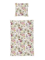 Irisette Mako-Satin Bettwäsche Set Wave 8885 1 Deckenbezug 155x200 cm + 1 Kissenbezug 80x80 cm weiß