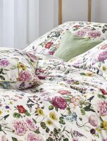 Irisette Mako-Satin Bettwäsche Set Wave 8885 1 Deckenbezug 155x200 cm + 1 Kissenbezug 80x80 cm weiß