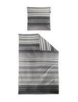 Irisette Mako-Satin Bettwäsche Set Wave-J 8651 1 Deckenbezug 140x200 cm + 1 Kissenbezug 90x70 cm grau