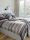 Irisette Mako-Satin Bettwäsche Set Wave-J 8651 1 Deckenbezug 155x220 cm + 1 Kissenbezug 80x80 cm grau