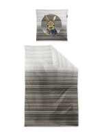 Irisette Flausch-Cotton Bettwäsche Set Zobel 8630 1 Deckenbezug 155x220 cm + 1 Kissenbezug 80x80 cm natur