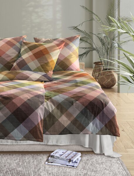 Irisette Flausch-Cotton Bettwäsche Set Zobel 8631 1 Deckenbezug 135x200 cm + 1 Kissenbezug 80x80 cm bunt