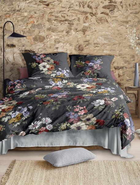 Irisette Flausch-Cotton Bettwäsche Set Zobel 8633 1 Deckenbezug 140x200 cm + 1 Kissenbezug 90x70 cm grau