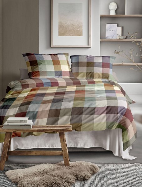 Irisette Flausch-Cotton Bettwäsche Set Zobel-J 8600 1 Deckenbezug 140x200 cm + 1 Kissenbezug 90x70 cm bunt