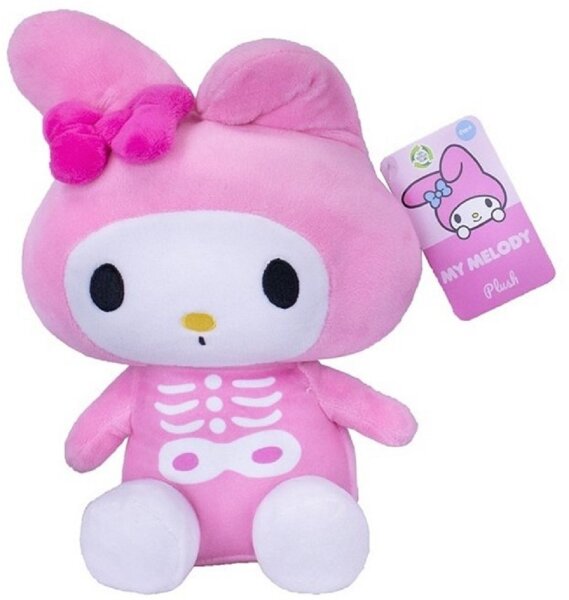 Hello Kitty My Melody Plüschtier pink Skelett-Outfit ca. 23 cm