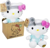 Hello Kitty Plüschfigur 27 cm Arzt blau mit Schleife...