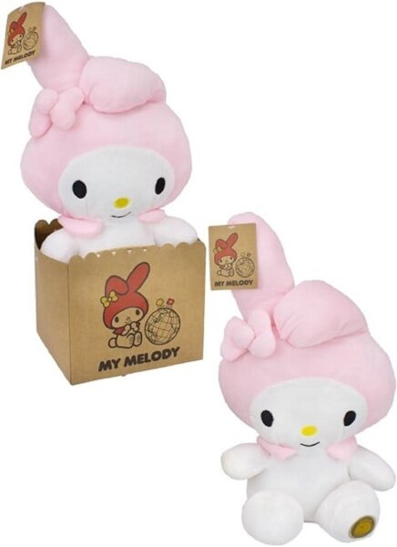 Hello Kitty My Melody Plüschfigur 27 cm rosa mit Kapuze