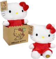 Hello Kitty Plüschfigur 27 cm im roten Kleid mit...