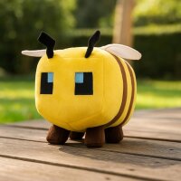 Minecraft Plüschtier Biene 15cm gelb-braun mit Flügeln