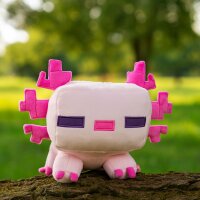 Minecraft Plüschtier Stofftier Kuschel Axolotl 25 cm rosa-weiß