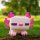 Minecraft Plüschtier Stofftier Kuschel Axolotl 25 cm rosa-weiß