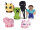 Minecraft Plüschtier Stofftier Kuschel Axolotl 25 cm rosa-weiß