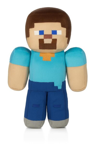 Minecraft Plüschtier Stofftier Kuschel Steve 30 cm Spielerfigur blau