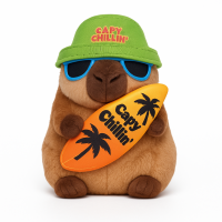 Capybara Plüschtier Kuscheltier 25cm mit Surfbrett...